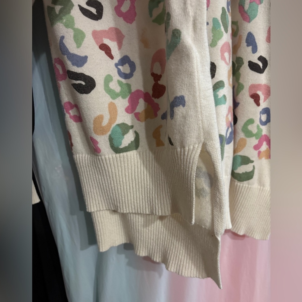 ODDI Pastel Leopard Print Lightweight Spring Sweater - Picture 5 of 5